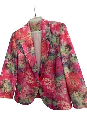 NWOT Pink Floral Blazer Jacket